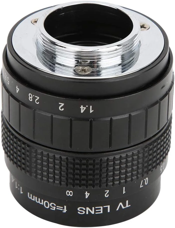 لنز 50mm F1.4 با مانت C، لنز فوکوس ثابت دستی جهانی، لنز شیشه ای فلزی و نوری، لنز چند منظوره با قطعات نوری پیشرفته، لنز جایگزین پایه C (مشکی) لنز 50mm F1.4 با مانت C، لنز فوکوس ثابت دستی جهانی، لنز شیشه ای فلزی و نوری، لنز چند منظوره با قطعات نوری پیشرفته، لنز جایگزین پایه C (مشکی)