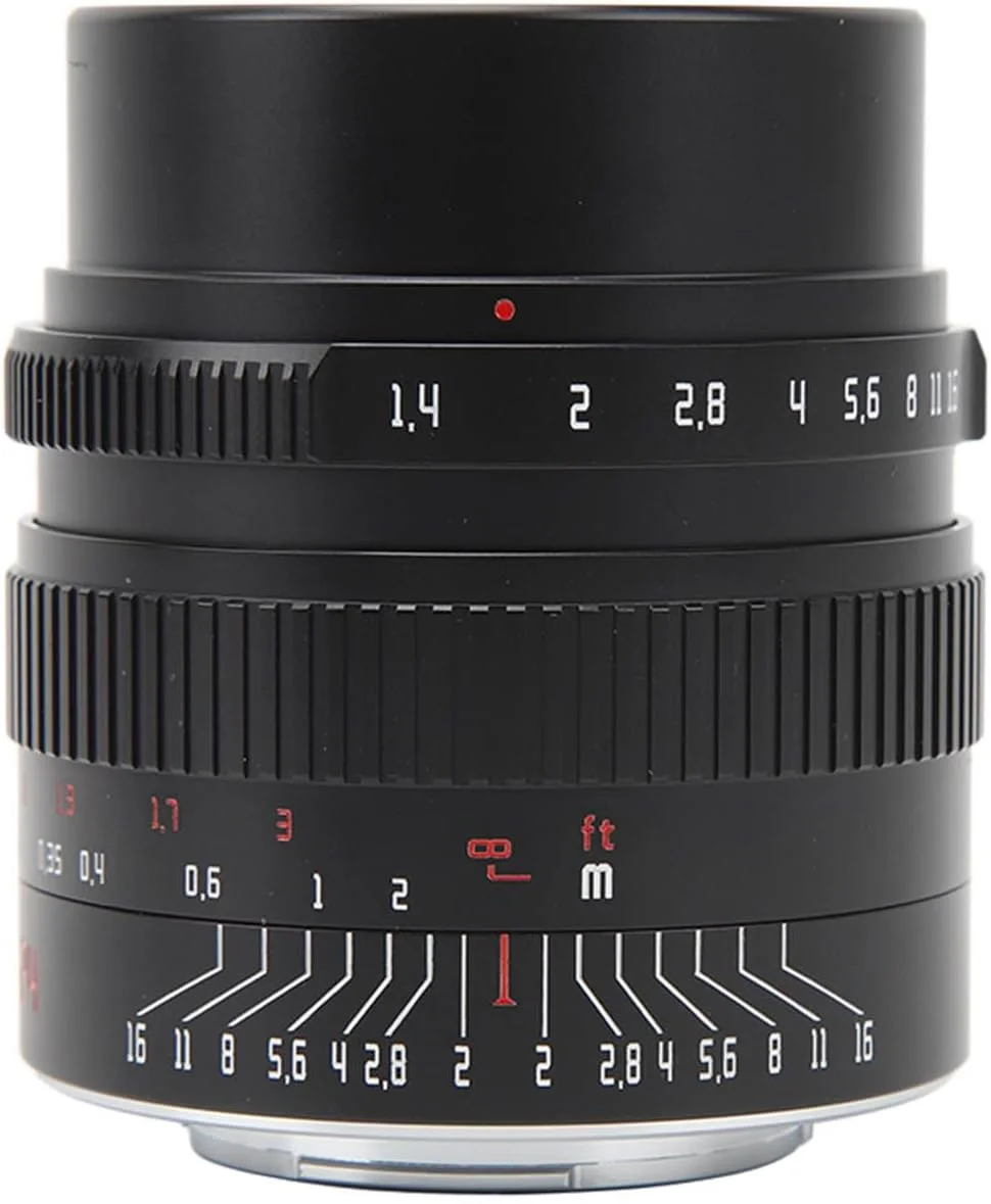 لنز دوربین Bewinner، لنز حرفه ای 24mm F1.4 APS C با فوکوس دستی، لنز دوربین نیم فریم برای مانت M4/3 برای GH3 GH4 GF1 برای لنز دوربین E M1 E M5