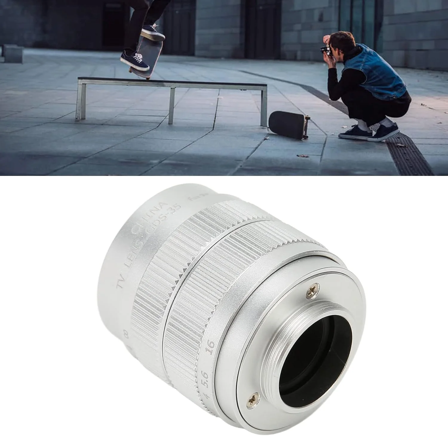 لنز زاویه باز 35 میلیمتری F1.7 با فوکوس دستی Bewinner برای دوربینهای بدون آینه با مانت C، لنز تلهسین ثابت با دیافراگم بزرگ قابل حمل، هدیه ای برای علاقه مندان به عکاسی (نقره ای) لنز زاویه باز 35 میلیمتری F1.7 با فوکوس دستی Bewinner برای دوربینهای بدون آینه با مانت C، لنز تلهسین ثابت با دیافراگم بزرگ قابل حمل، هدیه ای برای علاقه مندان به عکاسی (نقره ای)