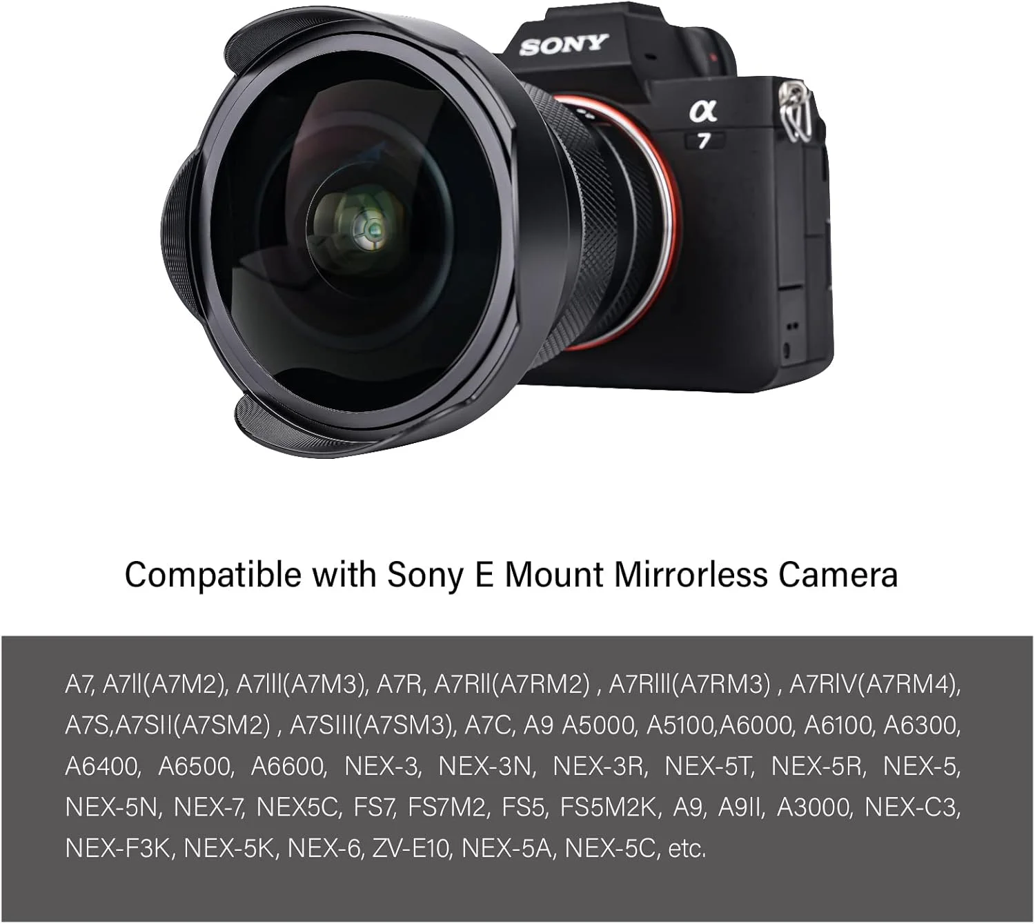 لنز فیش آی 12mm F2.8 فول فریم دستی AstrHori، زاویه فوق عریض 185 درجه برای Sony E, Alpha, A7, A9, NEX-5, A6000 لنز فیش آی 12mm F2.8 فول فریم دستی AstrHori، زاویه فوق عریض 185 درجه برای Sony E, Alpha, A7, A9, NEX-5, A6000