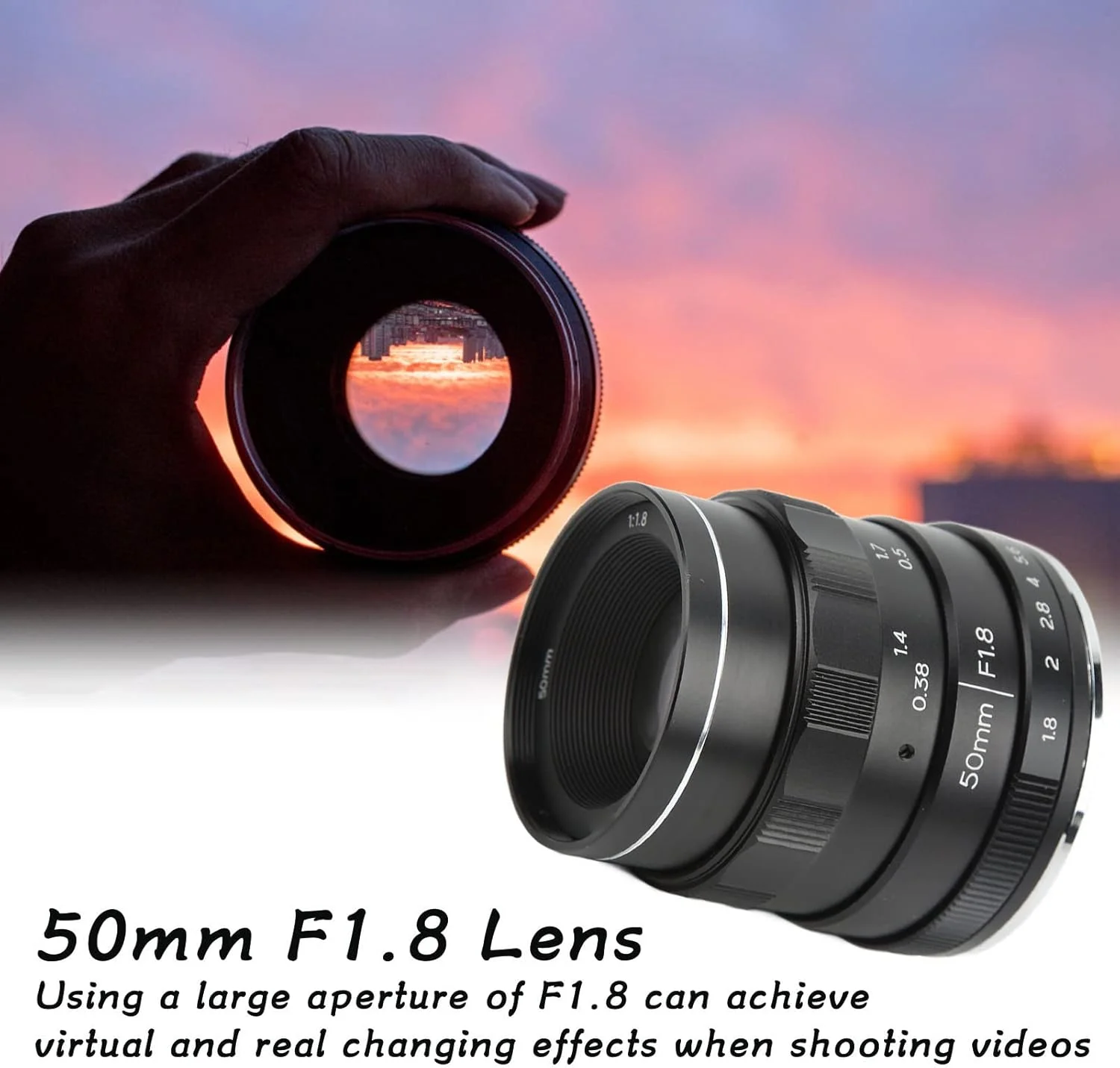 لنز 50 میلی‌متری با دیافراگم بزرگ F1.8، لنز فوکوس دستی APS-C برای دوربین با مانت FX، لنز فوکوس دستی برای پرتره و منظره