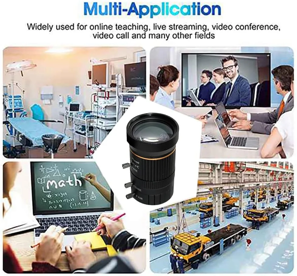 لنز دریچه دیافراگم دستی 8-50 میلی‌متری 3 مگاپیکسلی F1.6 1/2 اینچی با مانت C برای دوربین مداربسته صنعتی