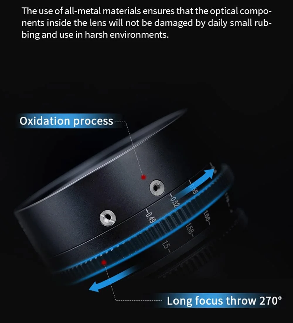 لنز سینمایی 25mm T1.05 با دهانه باز و فوکوس دستی 7artisans سازگار با دوربین های سونی E-Mount لنز سینمایی 25mm T1.05 با دهانه باز و فوکوس دستی 7artisans سازگار با دوربین های سونی E-Mount