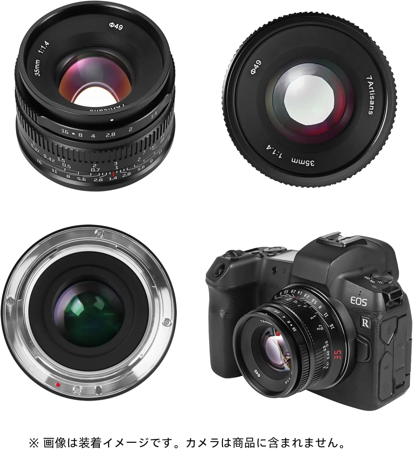 لنز ثابت 7artisans 35mm F1.4 Mark II APS-C با فوکوس دستی و دیافراگم باز، سازگار با دوربین های بدون آینه کانن با مانت R مدل های R RP R5 R6