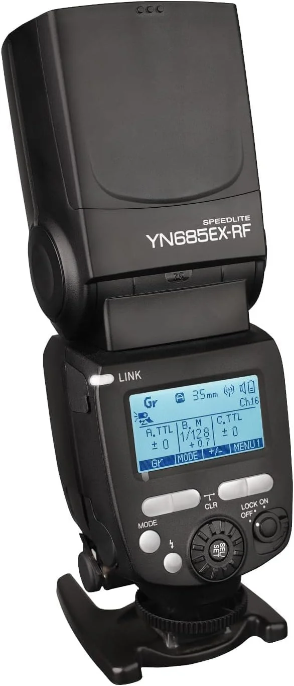 فلاش اسپیدلایت TTL مدل YONGNUO YN685EX-RF GN60 برای دوربین سونی، HSS 1/8000S، واحد فلاش مستر اسلیو، با سیستم تریگر 2.4G داخلی (ارسال سافت باکس نور)
