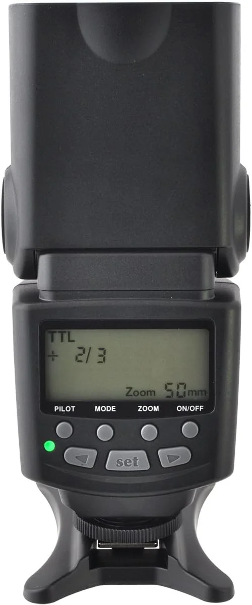 فلاش دوربین دیجیتال SLR سری Xit XT700EX Pro با فوکوس خودکار E-TTL، صفحه نمایش LCD، قابلیت چرخش و زوم، مناسب برای دوربین های DSLR کانن، مشکی
