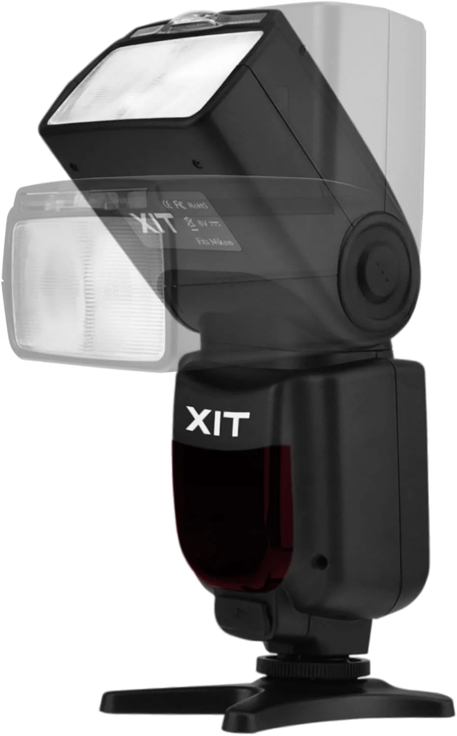 فلاش زوم خودکار دیجیتال SLR سری Elite مدل Xit XTDF260N با قابلیت E-TTL و صفحه نمایش LCD، چرخش/شیب برای دوربین های DSLR نیکون (مشکی)