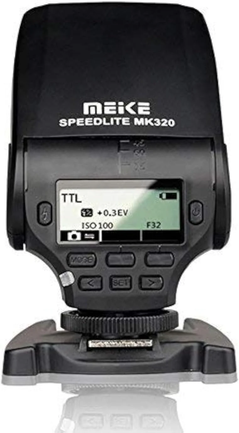 فلاش اکسترنال کوچک Meike MK-320 TTL LCD برای دوربین های سونی Mi A7II A58 A7RII A7S NEX-6 A6000 DSRL