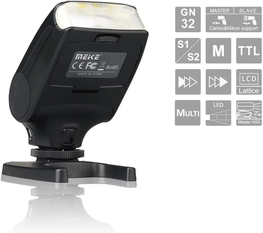 فلاش اکسترنال کوچک Meike MK-320 TTL LCD برای دوربین های سونی Mi A7II A58 A7RII A7S NEX-6 A6000 DSRL