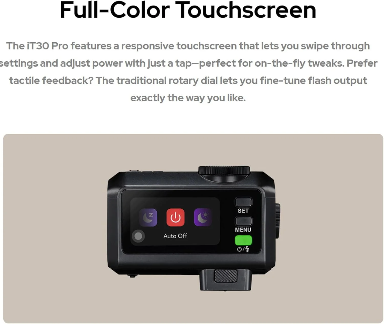 فلاش دوربین GODOX iT30ProN i-TTL GN15، عدد فلاش 560، زمان شارژ مجدد 1.5 ثانیه، HSS 1/8000 ثانیه، دیفیوزر داخلی برای دوربین های نیکون (مشکی) فلاش دوربین GODOX iT30ProN i-TTL GN15، عدد فلاش 560، زمان شارژ مجدد 1.5 ثانیه، HSS 1/8000 ثانیه، دیفیوزر داخلی برای دوربین های نیکون (مشکی)