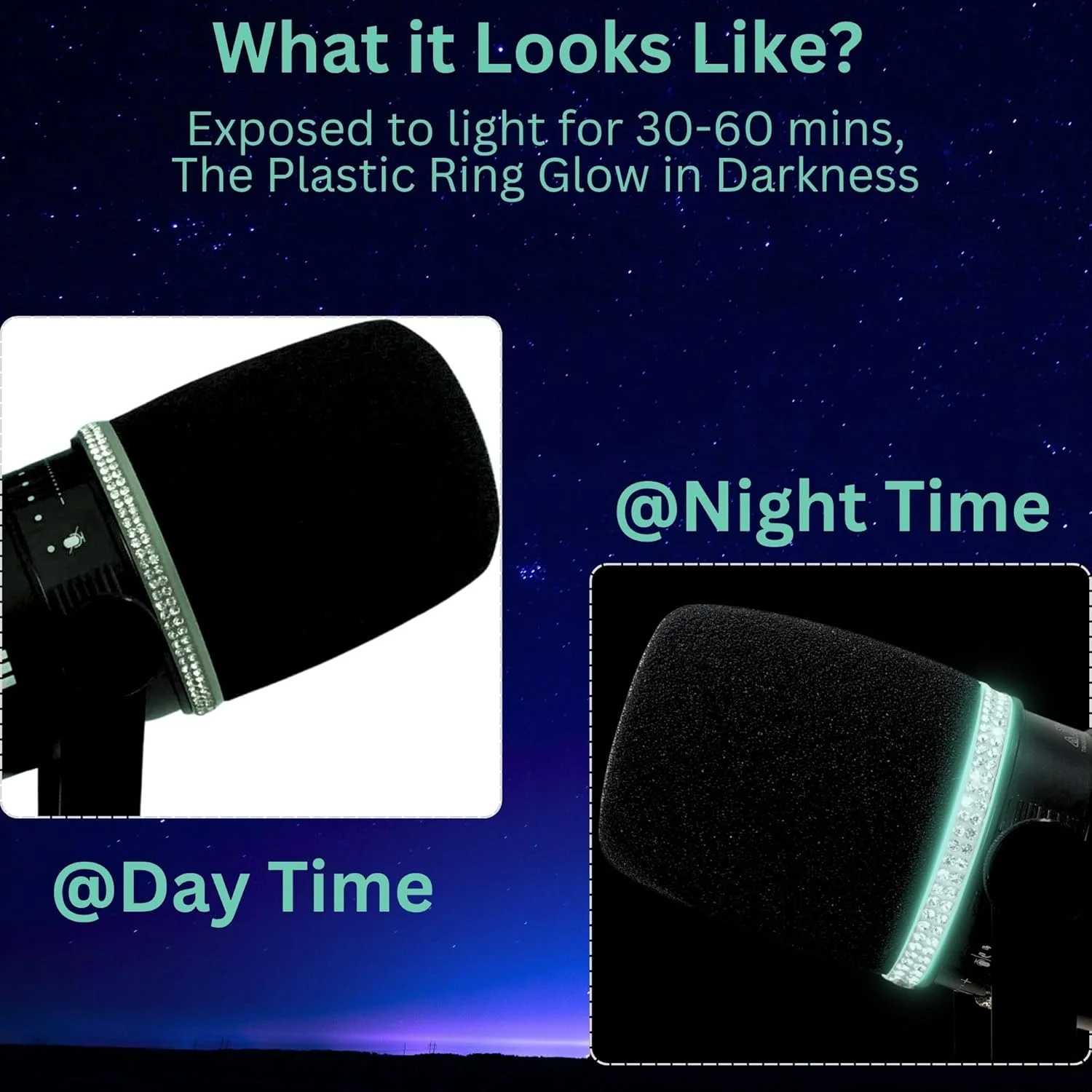 فیلتر پاپ MV7 جایگزین برای شور MV7، MV7i، MV7+، MV7X، روکش محافظ میکروفون، مشکی با حلقه نگهدارنده براق