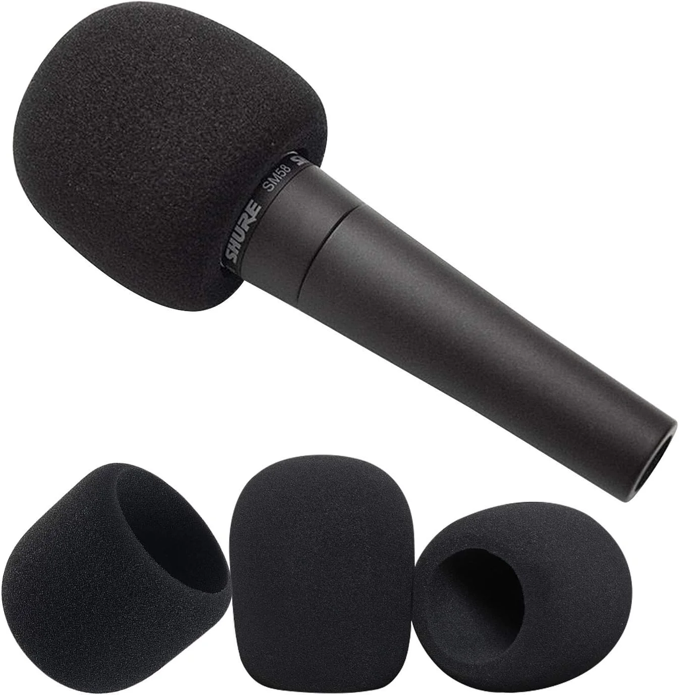 روکش میکروفون - روکش فوم میکروفون، مناسب برای اکثر میکروفون های دستی استاندارد 6 عددی