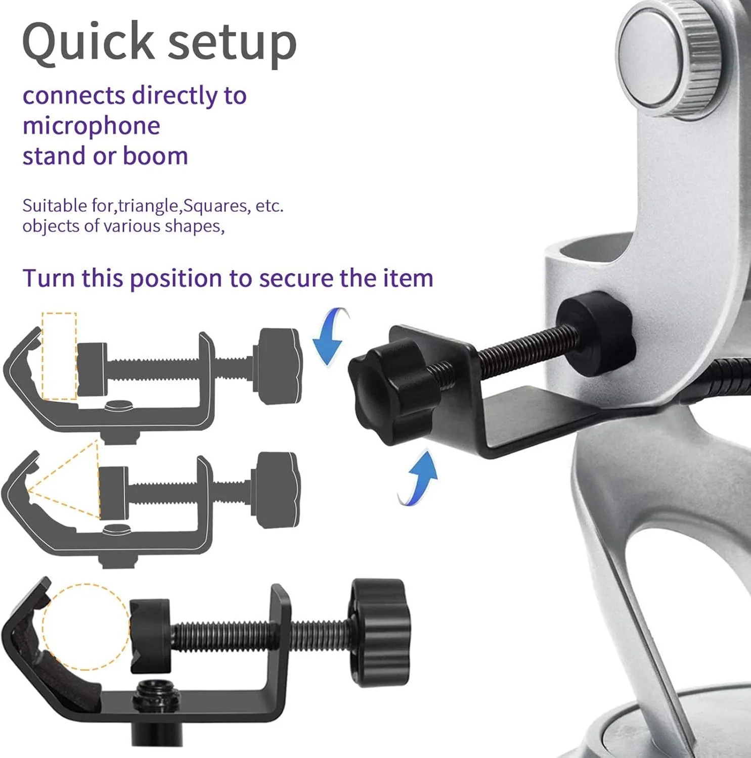 پاپ فیلتر میکروفون Pepisky با بازوی چرخشی و محافظ صفحه صدا، جایگزینی برای Blue Yeti