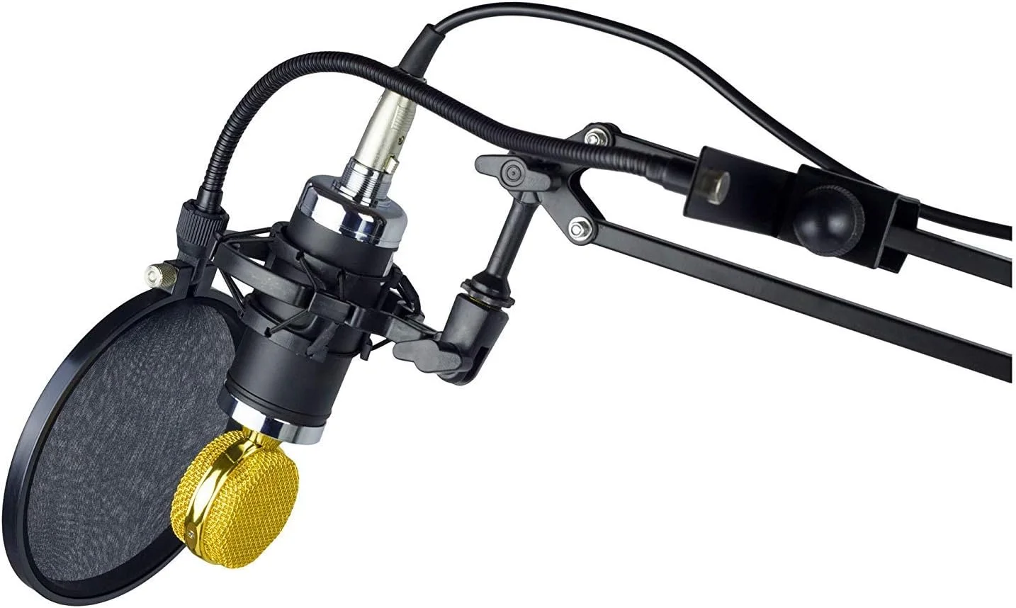 فیلتر پاپ میکروفون گیره ای 6 اینچی Nady SPF-1 با گردن غازی انعطاف پذیر و بازوی تثبیت کننده فلزی (مدل ارتقا یافته MPF-6 سال 2018)