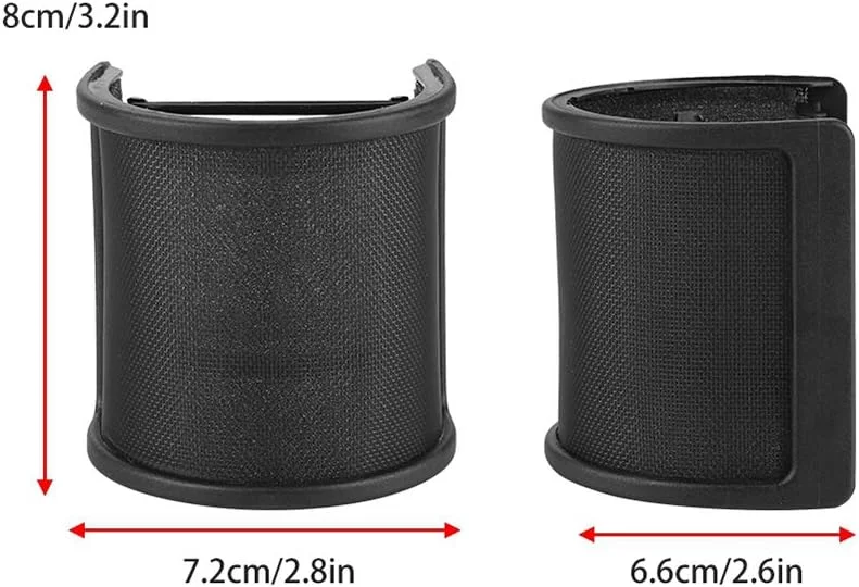 فیلتر پاپ میکروفون OUNA، فیلتر پاپ میکروفون فلزی حرفه ای، محافظ ضد ترکیدگی، توری ضبط خازنی ضد باد، پوشش توری ضد نویز میکروفون