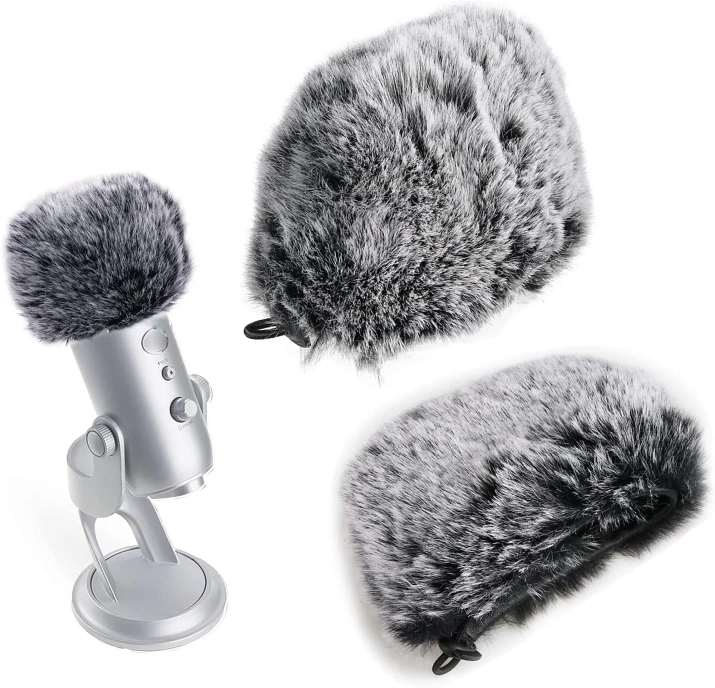 پوشش خز بادگیر میکروفون وارداتی NEXT GEEK، فیلتر پاپ سازگار با Blue Yeti و Blue Yeti Pro DeadCat، بسته 1 عددی