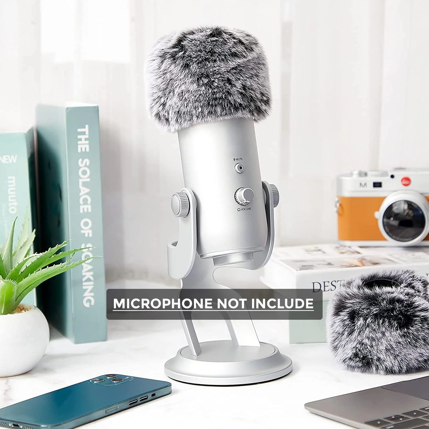پوشش خز بادگیر میکروفون وارداتی NEXT GEEK، فیلتر پاپ سازگار با Blue Yeti و Blue Yeti Pro DeadCat، بسته 1 عددی