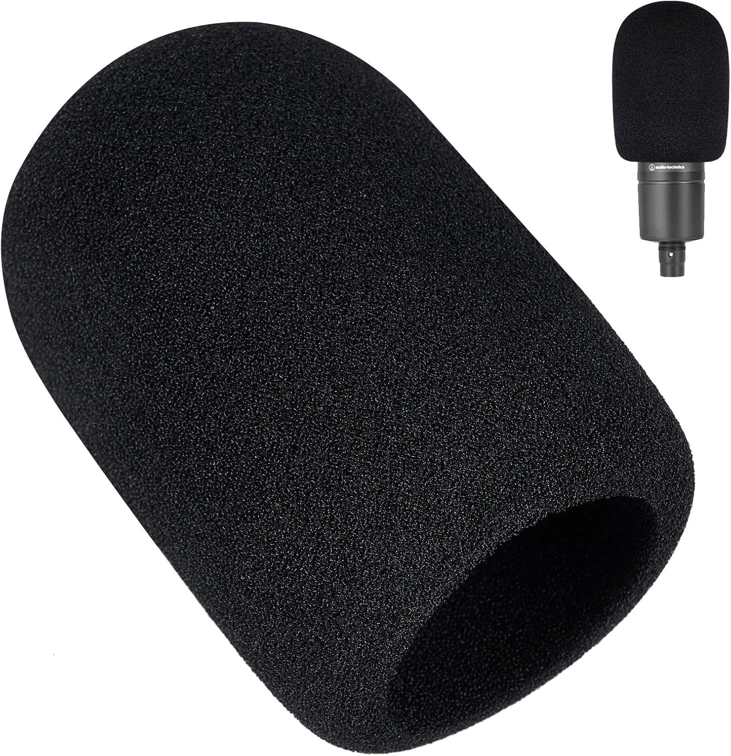فیلتر پاپ میکروفون و محافظ باد برای Audio-Technica AT-2020 AT-2035 AT-2040 AT-2050 ATR2500 ATR2500X AT-4040، روکش فوم میکروفون گیمینگ کاهش نویز، شیلد ایزولاسیون میکروفون فیلتر آکوستیک ضبط