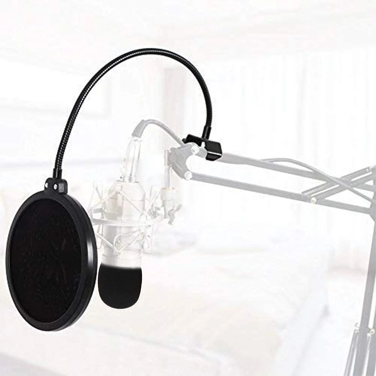 فیلتر پاپ میکروفون، محافظ سپر صوتی دو لایه چرخان