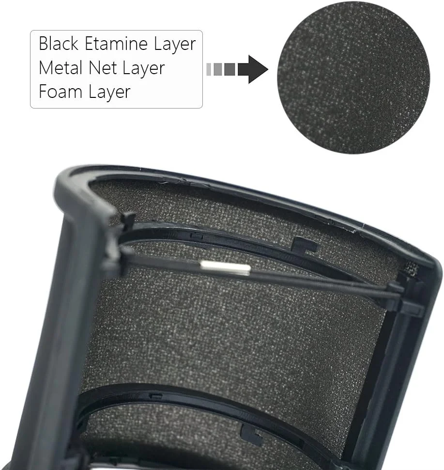 محافظ میکروفون سیوان، توری فلزی و لایه فوم، پوشش میکروفون دستی، محافظ باد میکروفون، محافظ استودیویی، سه لایه ارتقا یافته - فلز، فوم توری، لایه اتامین