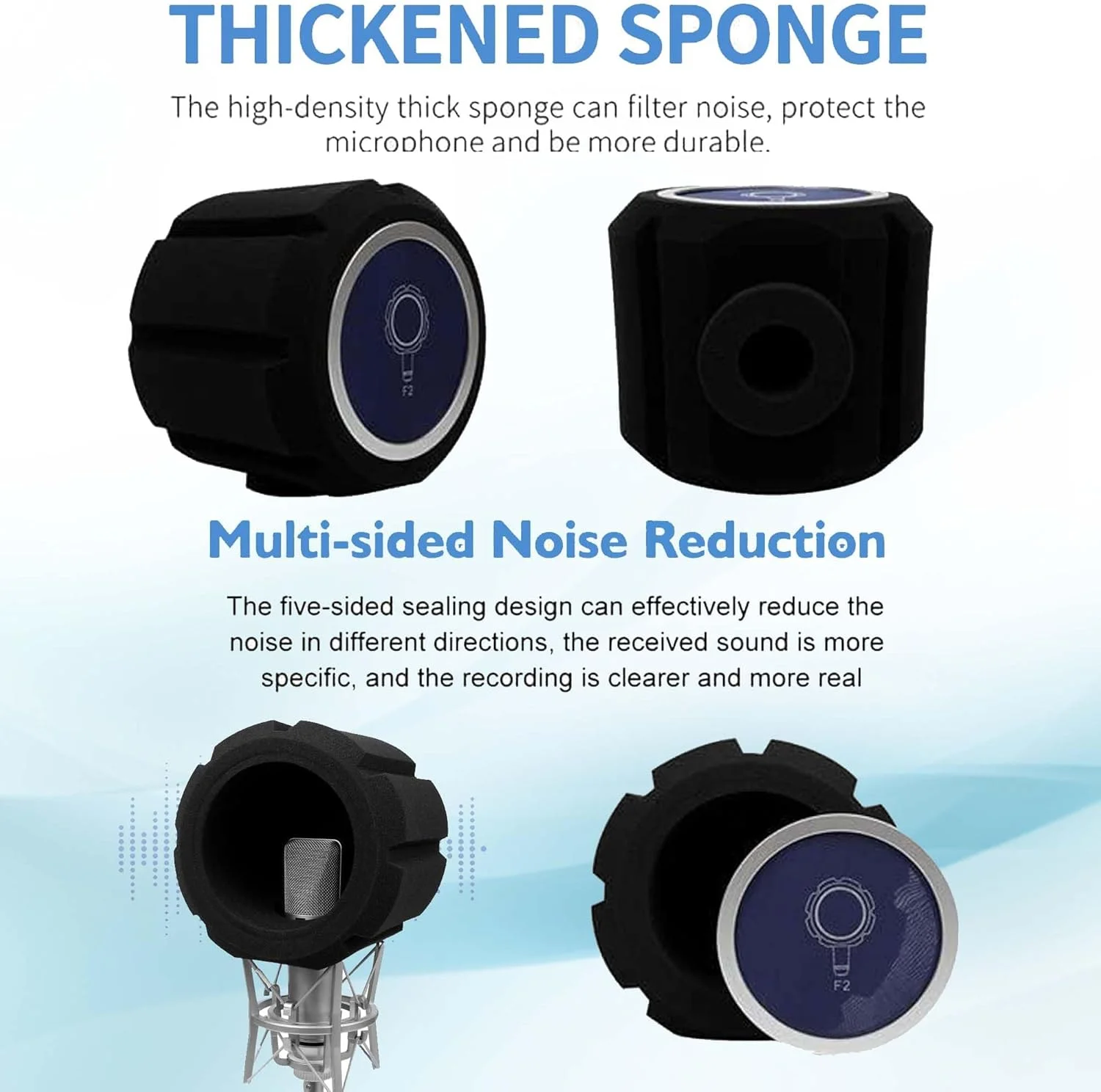 محافظ کروی ایزولاسیون میکروفون - آکوستیک برای استودیوهای ضبط - حذف نویز حرفه ای میکروفون با فیلتر پاپ و فوم جذب صدای با چگالی بالا - پوشش فوم ضد صدا کاهش دهنده بازتاب محافظ کروی ایزولاسیون میکروفون - آکوستیک برای استودیوهای ضبط - حذف نویز حرفه ای میکروفون با فیلتر پاپ و فوم جذب صدای با چگالی بالا - پوشش فوم ضد صدا کاهش دهنده بازتاب