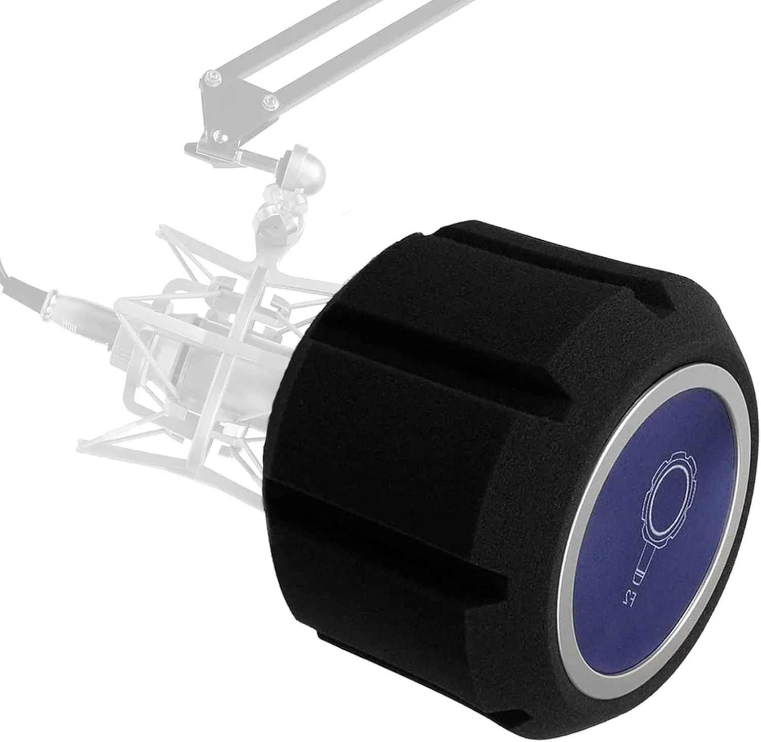 فیلتر پاپ میکروفون، شیلد عایق صدای قابل حمل فوم بازتاب فیلتر، فوم فیلتر پاپ آکوستیک برای استودیوی وکال، اجرای زنده، تجهیزات ضبط موسیقی