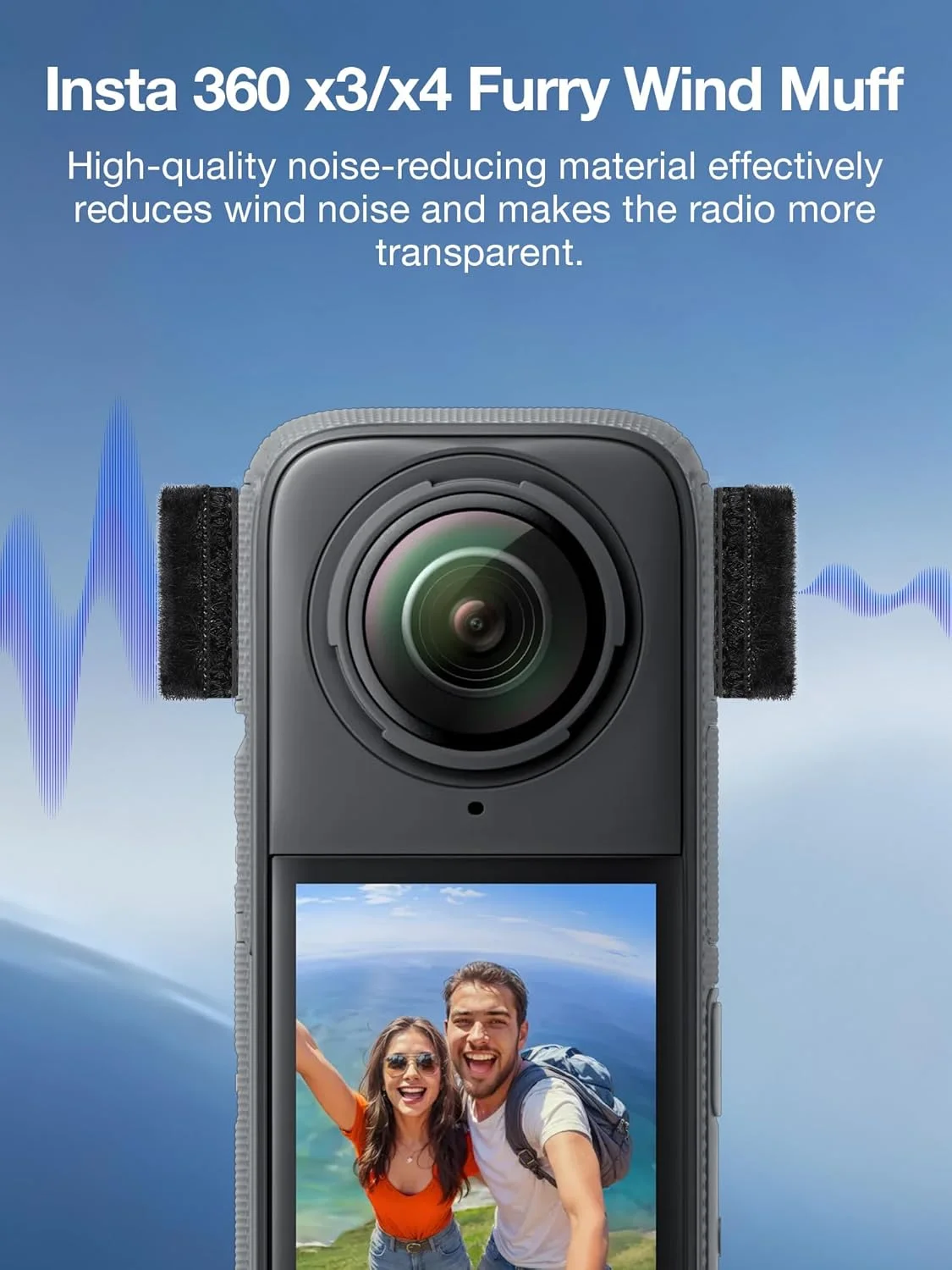 پوشش میکروفون خزدار برای Insta 360 x3/x4 - کاهش صدای باد، لوازم جانبی Insta360 X3/X4، فیلتر پاپ بهبود کیفیت صدا (8 عدد مشکی)