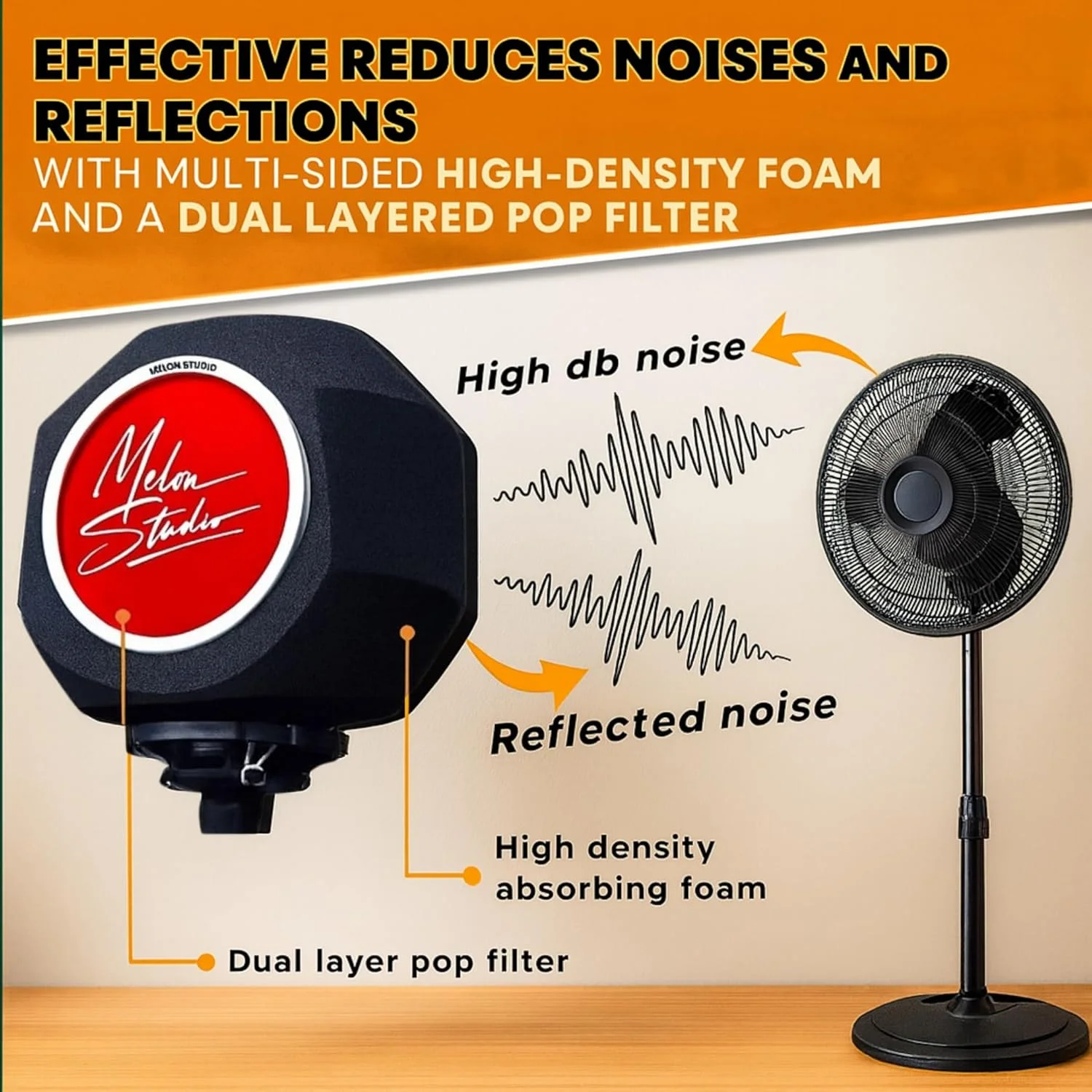 فیلتر صفحه فوم ضد صدای میکروفون فیلتر صفحه فوم ضد صدای میکروفون