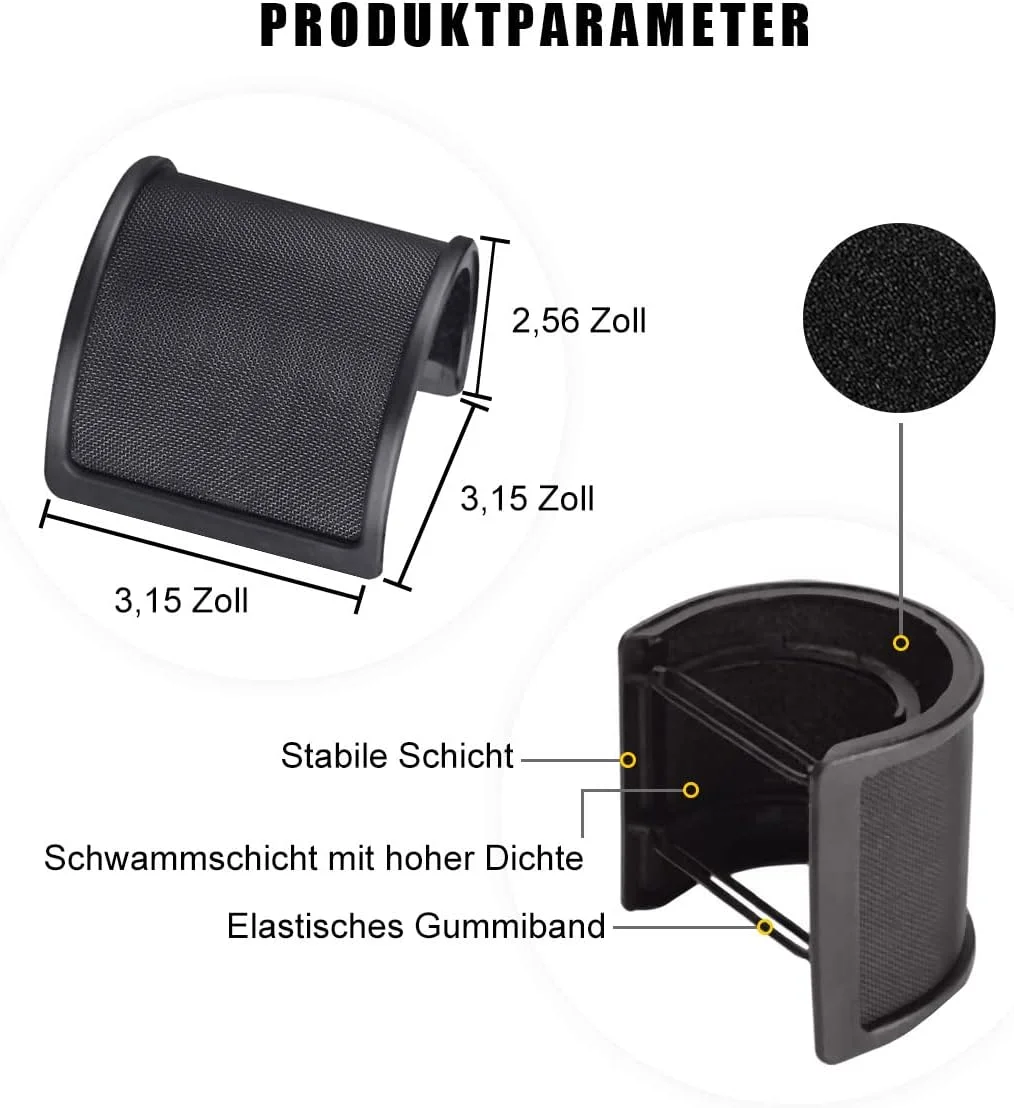 فیلتر پاپ میکروفون، محافظ پاپ میکروفون با لایه فوم بادگیر برای استودیو، ضبط، پادکست