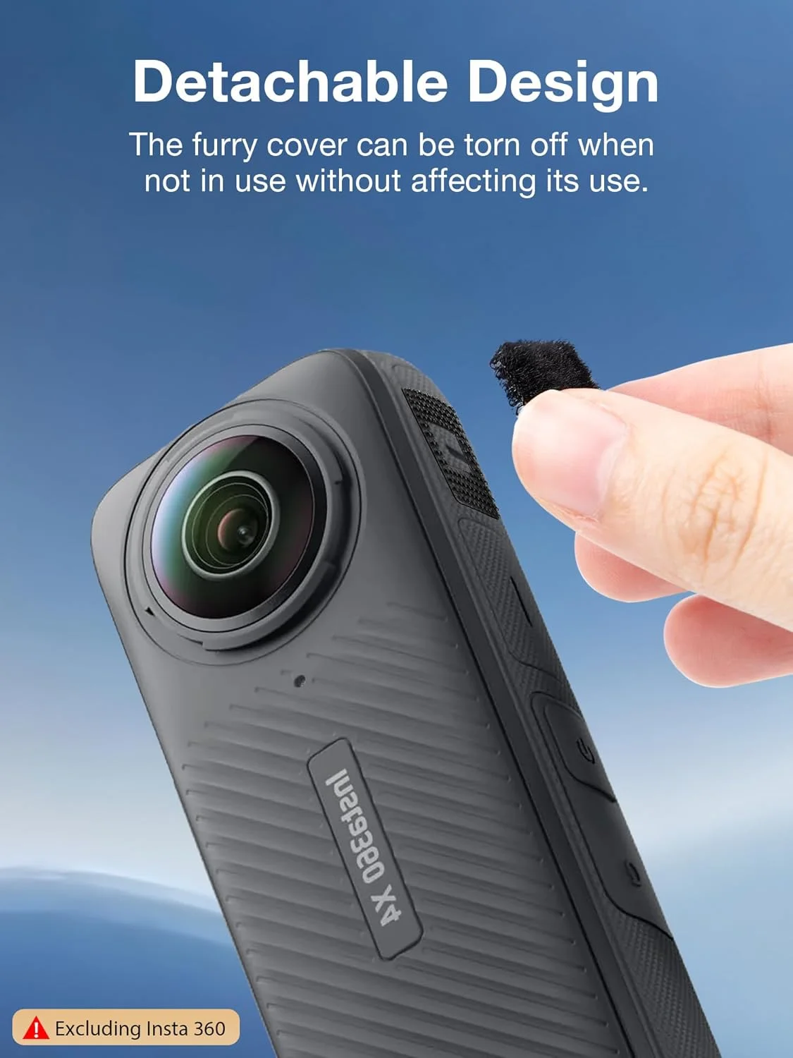 پوشش میکروفون خزدار برای Insta 360 x3/x4 - کاهش صدای باد، لوازم جانبی Insta360 X3/X4، فیلتر پاپ بهبود کیفیت صدا (8 عدد مشکی)