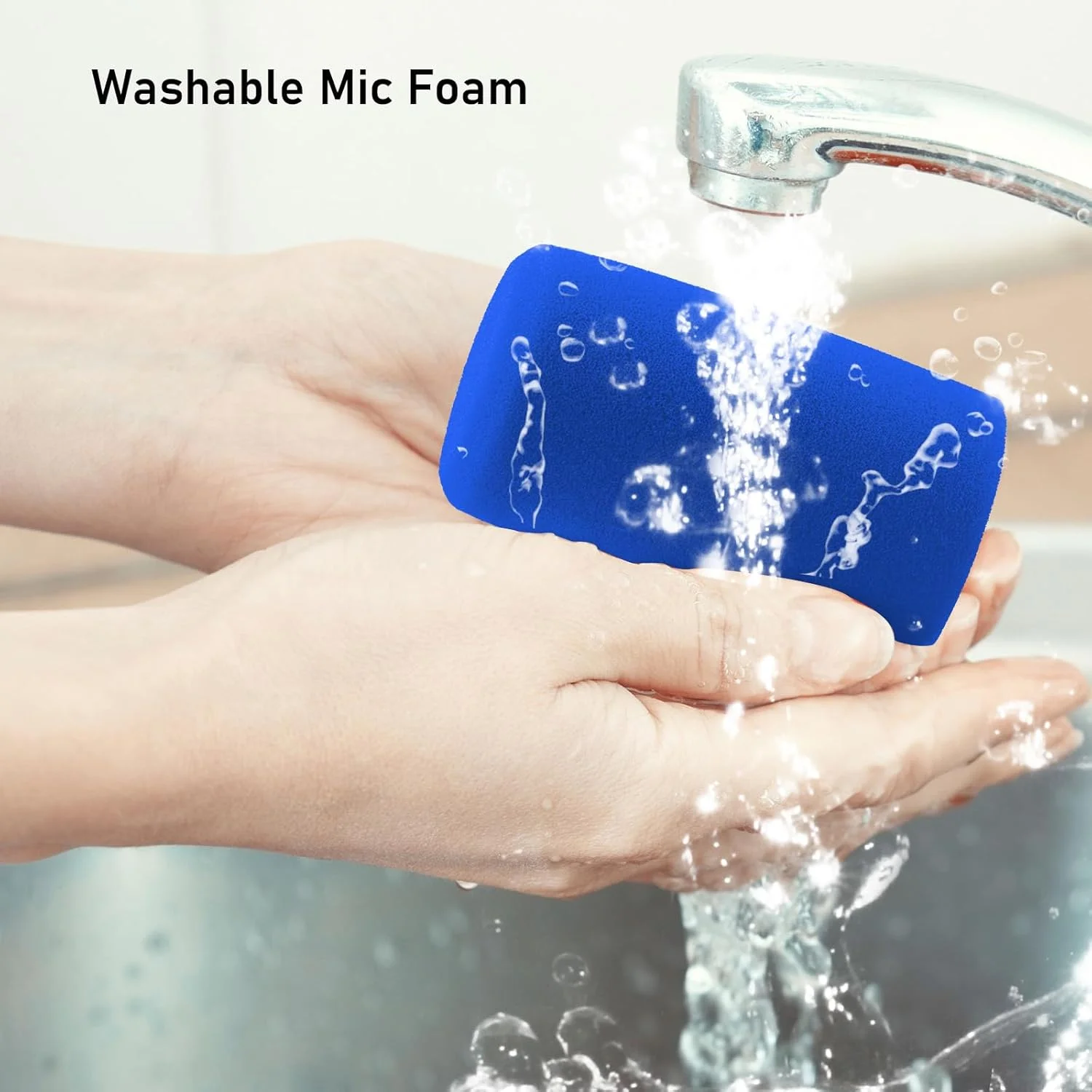 فیلتر پاپ LEFXMOPHY SM7B برای میکروفون وکال Shure SM7B SM7dB، روکش بادگیر جایگزین RK345، روکش جوراب بادی آبی 1 عددی روکش فوم باد