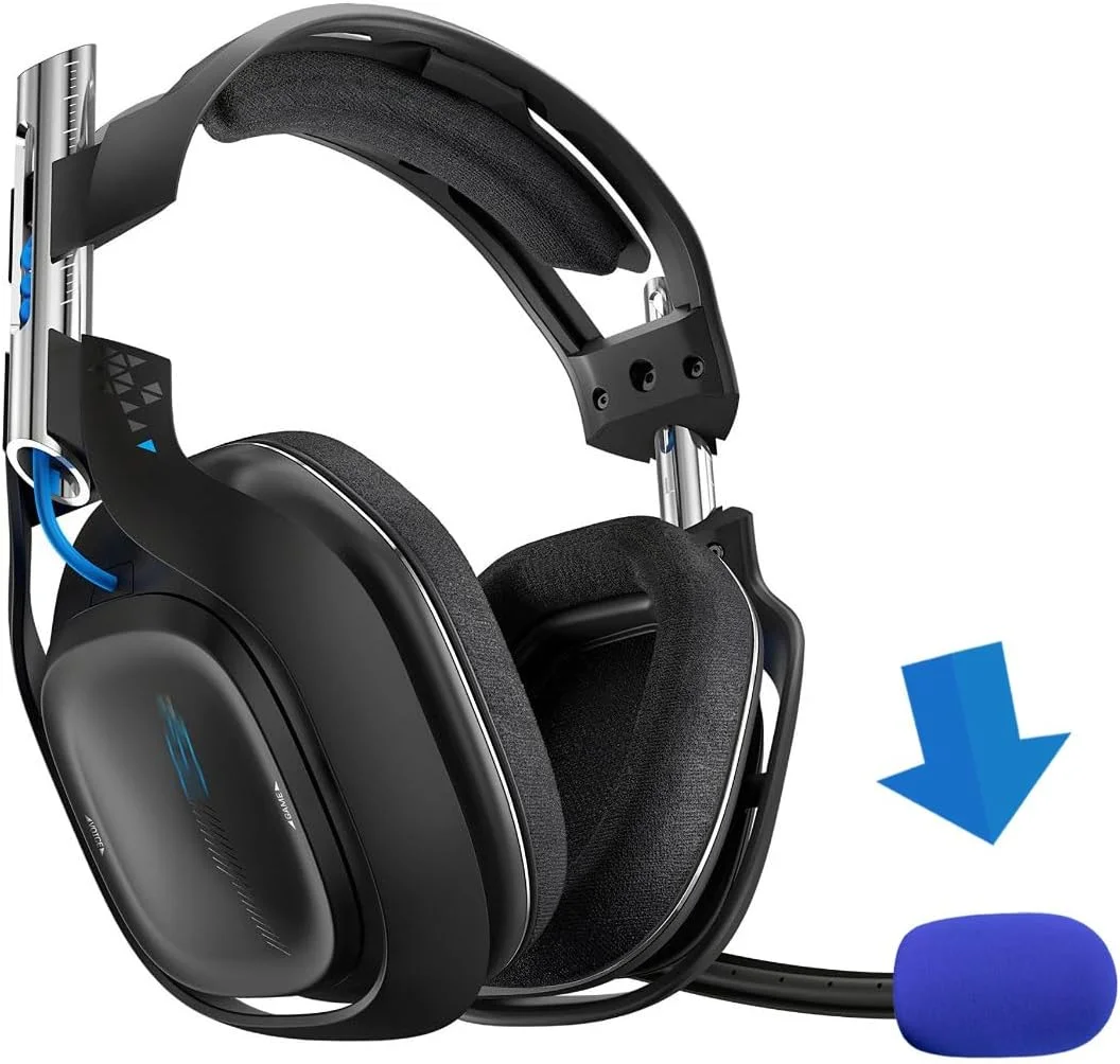 فیلتر پاپ جایگزین LEFXMOPHY A50 برای میکروفون هدست گیمینگ Astro A20 A30 A40 A50 A40TR، روکش فوم میکروفون ضد باد آبی، بسته 3 عددی