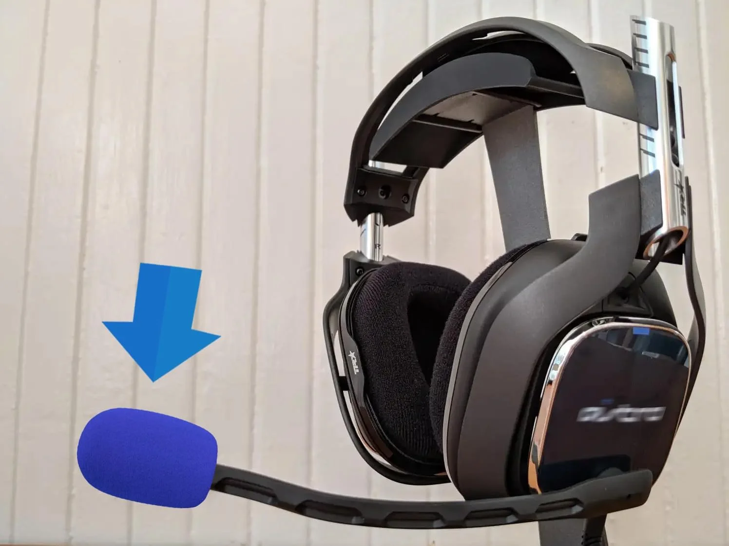 فیلتر پاپ جایگزین LEFXMOPHY A50 برای میکروفون هدست گیمینگ Astro A20 A30 A40 A50 A40TR، روکش فوم میکروفون ضد باد آبی، بسته 3 عددی