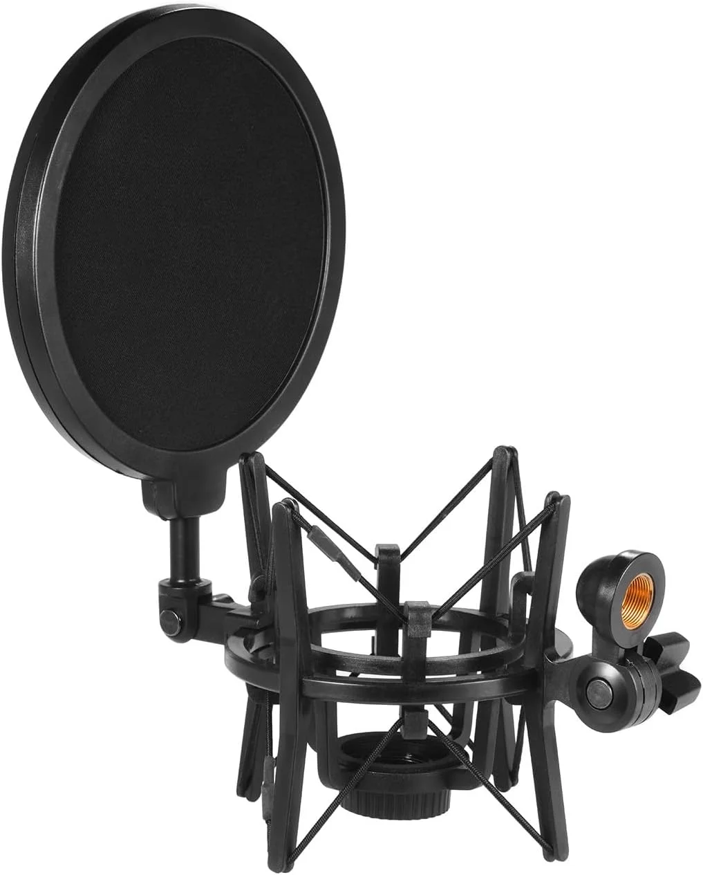 لرزه گیر میکروفون کندانسور پلاستیکی یونیورسال Labymos با فیلتر پاپ برای استودیو موسیقی و پخش آنلاین