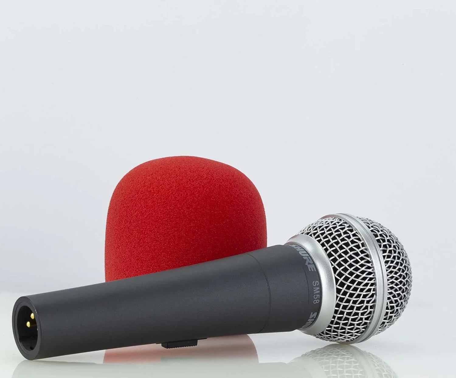 پاپ فیلتر LEFXMOPHY SM58، فوم جایگزین میکروفون Shure SM58 SM48، روکش بادگیر حذف نویز قرمز، بسته 3 عددی