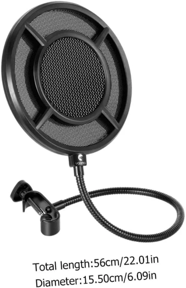فیلتر پاپ میکروفون انعطاف پذیر ibasenice، فیلتر فلزی میکروفون، صفحه نمایش میکروفون ضبط، صفحه میکروفون قابل حمل، روکش میکروفون استیل