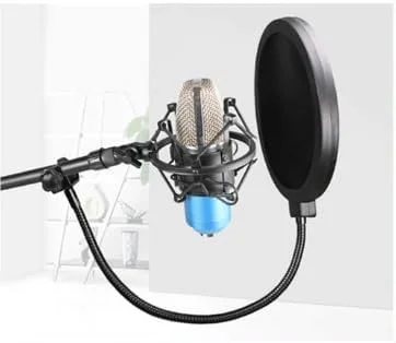 صفحه فیلتر میکروفون حرفه ای هورنو - محافظ پاپ میکروفون با گردنی انعطاف پذیر