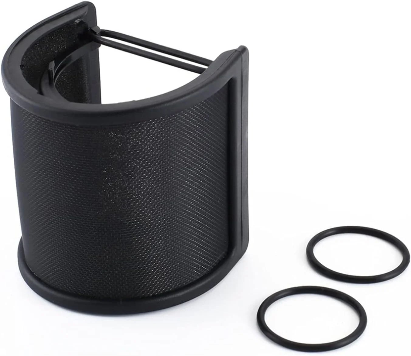 محافظ پاپ میکروفون Fawoonu، فیلتر پاپ میکروفون فلزی حرفه ای، محافظ ضد انفجار، توری ضد باد میکروفون خازنی، روکش توری ضد نویز میکروفون