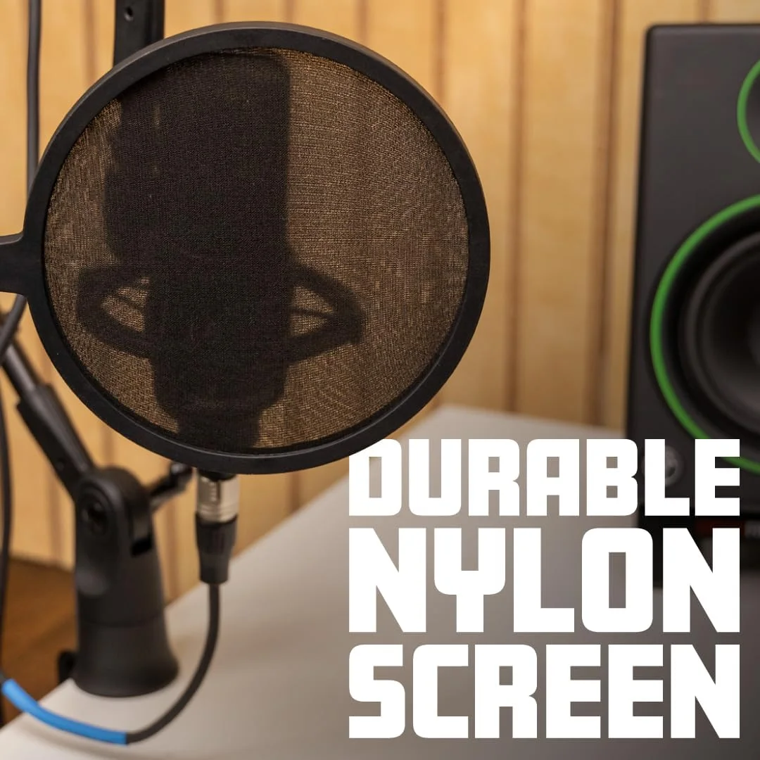 فیلتر پاپ میکروفون تک لایه Rok-It Frameworks Gator با گیره C شکل مناسب برای اکثر پایه های میکروفون (RI-POPFILTER)