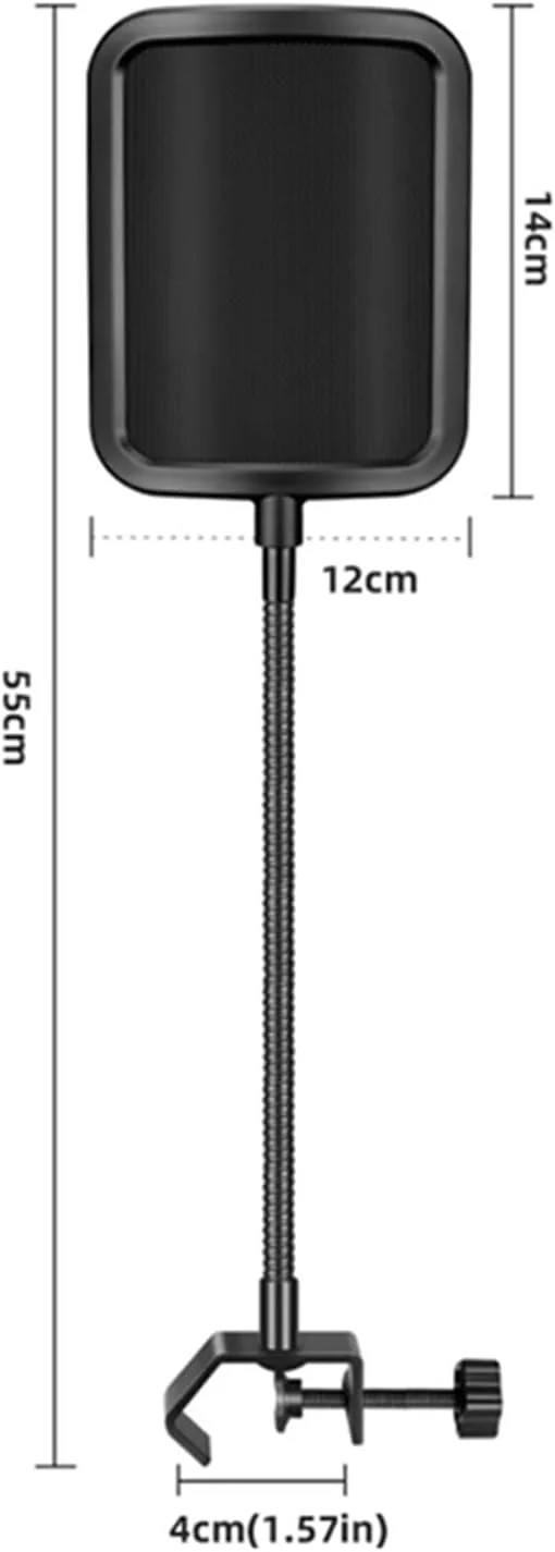 پاپ فیلتر میکروفون با صفحه توری فلزی، محافظ پاپ میکروفون جمع و جور و محافظ باد برای ضبط صدای وکال، پاپ فیلتر توری فلزی پاپ فیلتر میکروفون با صفحه توری فلزی، محافظ پاپ میکروفون جمع و جور و محافظ باد برای ضبط صدای وکال، پاپ فیلتر توری فلزی