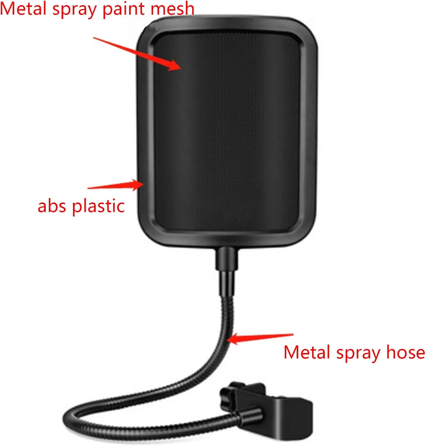پاپ فیلتر میکروفون با صفحه توری فلزی، محافظ پاپ میکروفون جمع و جور و محافظ باد برای ضبط صدای وکال، پاپ فیلتر توری فلزی پاپ فیلتر میکروفون با صفحه توری فلزی، محافظ پاپ میکروفون جمع و جور و محافظ باد برای ضبط صدای وکال، پاپ فیلتر توری فلزی