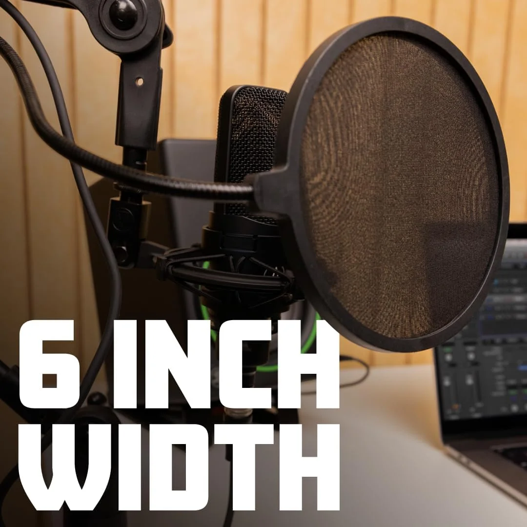 فیلتر پاپ میکروفون تک لایه Rok-It Frameworks Gator با گیره C شکل مناسب برای اکثر پایه های میکروفون (RI-POPFILTER)