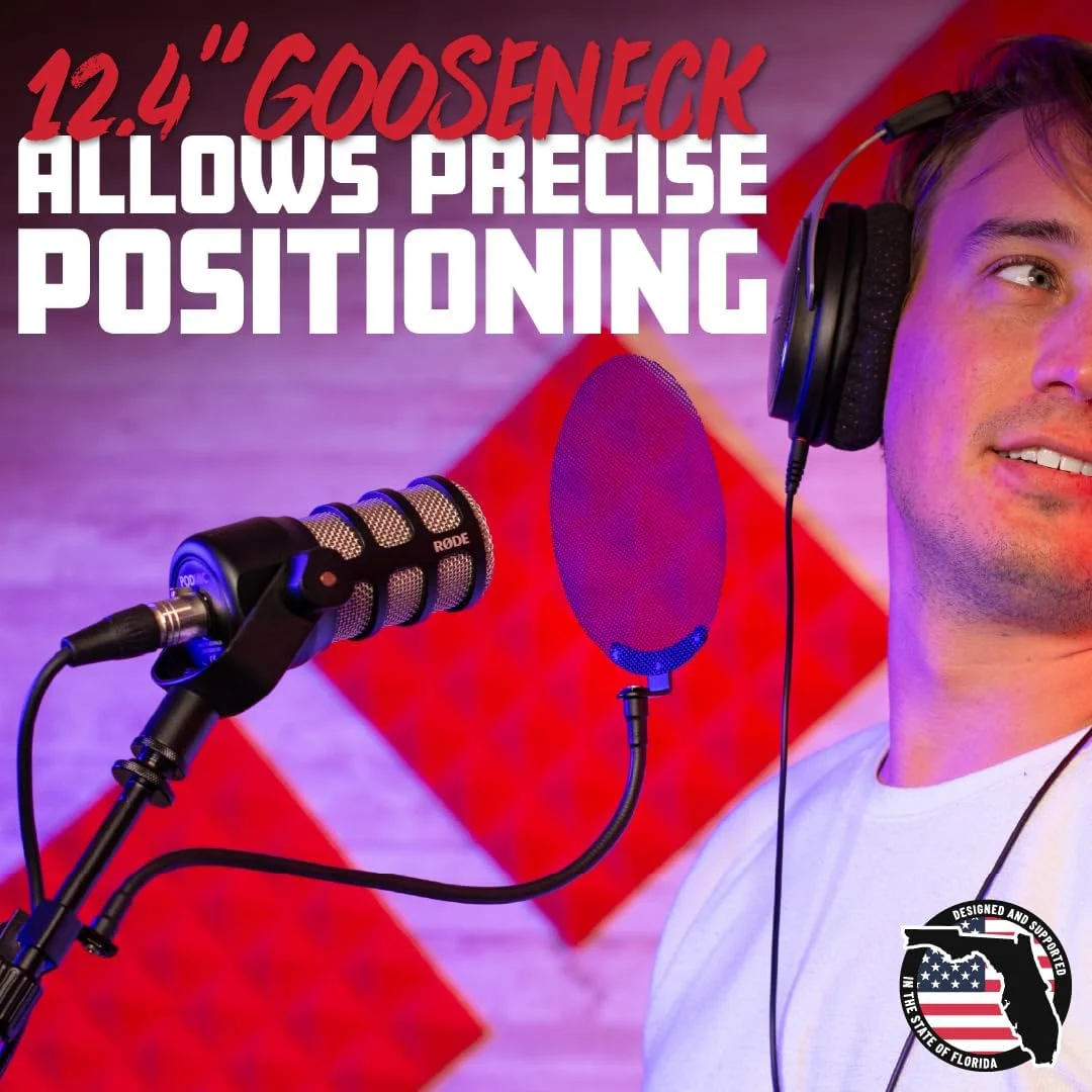 فیلتر پاپ فلزی Gator Frameworks با گردن غازی 12.4 اینچی (GFW-POPFILTER-MTL) فیلتر پاپ فلزی Gator Frameworks با گردن غازی 12.4 اینچی (GFW-POPFILTER-MTL)