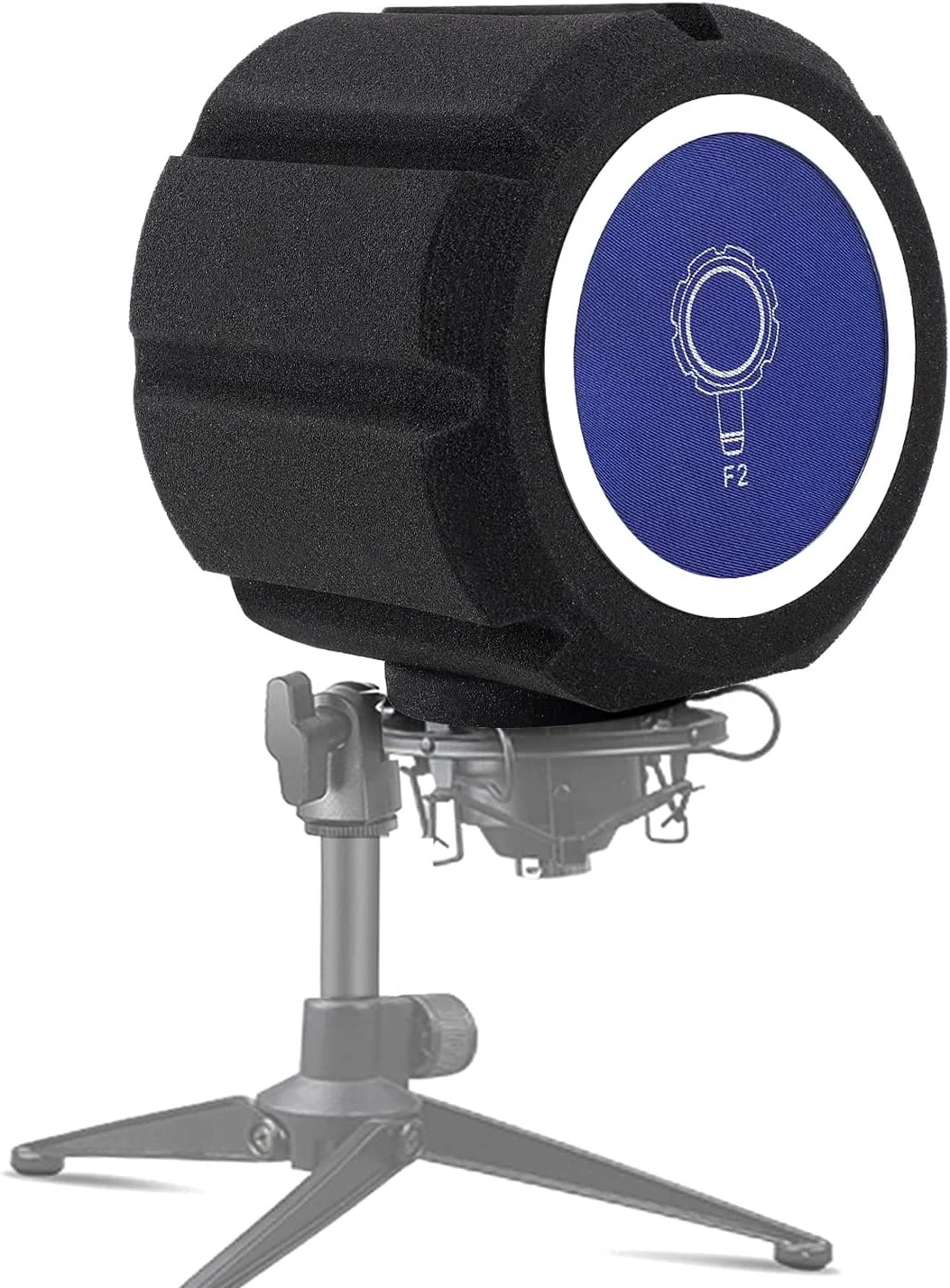 فیلتر پاپ فوم سپر باد میکروفون Facmogu، فیلتر آکوستیک برای میکروفون های استودیو ضبط، فوم جاذب صدا نویز را کاهش می دهد