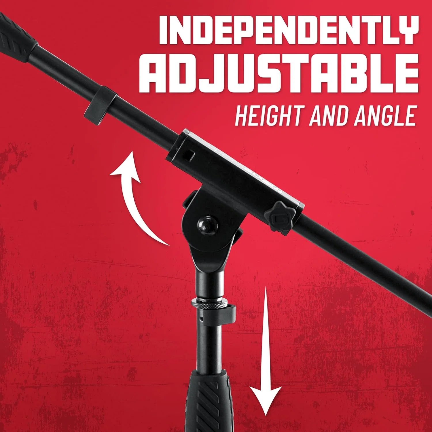 پایه میکروفون بوم بازویی کوتاه Gator Frameworks با پایه سنگین و فیلتر پاپ تک لایه گیره دار (GFW-MIC0821-POP)، مشکی