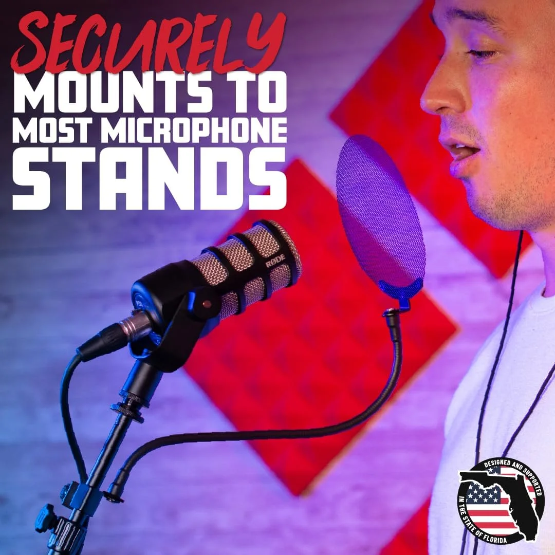 فیلتر پاپ فلزی Gator Frameworks با گردن غازی 12.4 اینچی (GFW-POPFILTER-MTL) فیلتر پاپ فلزی Gator Frameworks با گردن غازی 12.4 اینچی (GFW-POPFILTER-MTL)