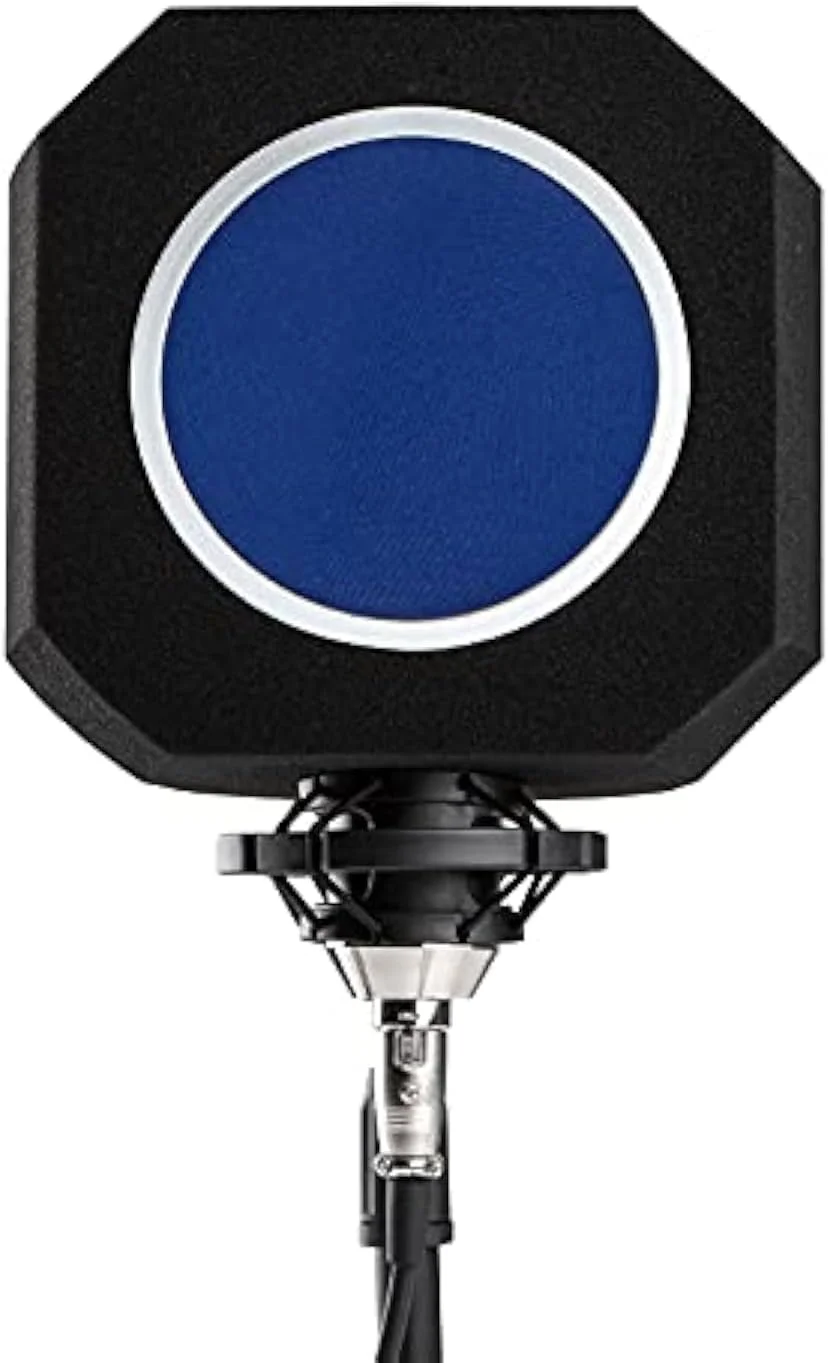 محافظ باد میکروفون حرفه ای، فیلتر پاپ میکروفون قابل حمل برای استودیوهای ضبط، فیلتر بازتاب جاذب صدا، شیلد فوم استودیویی صدا