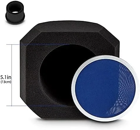 محافظ باد میکروفون حرفه ای، فیلتر پاپ میکروفون قابل حمل برای استودیوهای ضبط، فیلتر بازتاب جاذب صدا، شیلد فوم استودیویی صدا محافظ باد میکروفون حرفه ای، فیلتر پاپ میکروفون قابل حمل برای استودیوهای ضبط، فیلتر بازتاب جاذب صدا، شیلد فوم استودیویی صدا