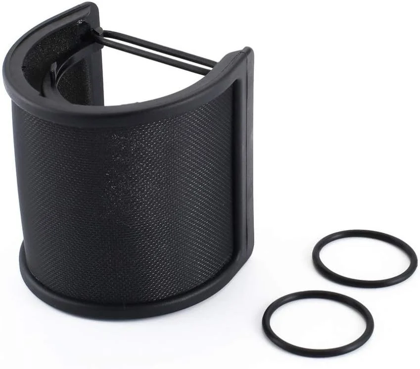 فیلتر پاپ میکروفون دوسلف، فیلتر پاپ میکروفون فلزی حرفه ای، محافظ ضد ترکیدگی، توری ضبط خازنی ضد باد، پوشش توری ضد نویز میکروفون