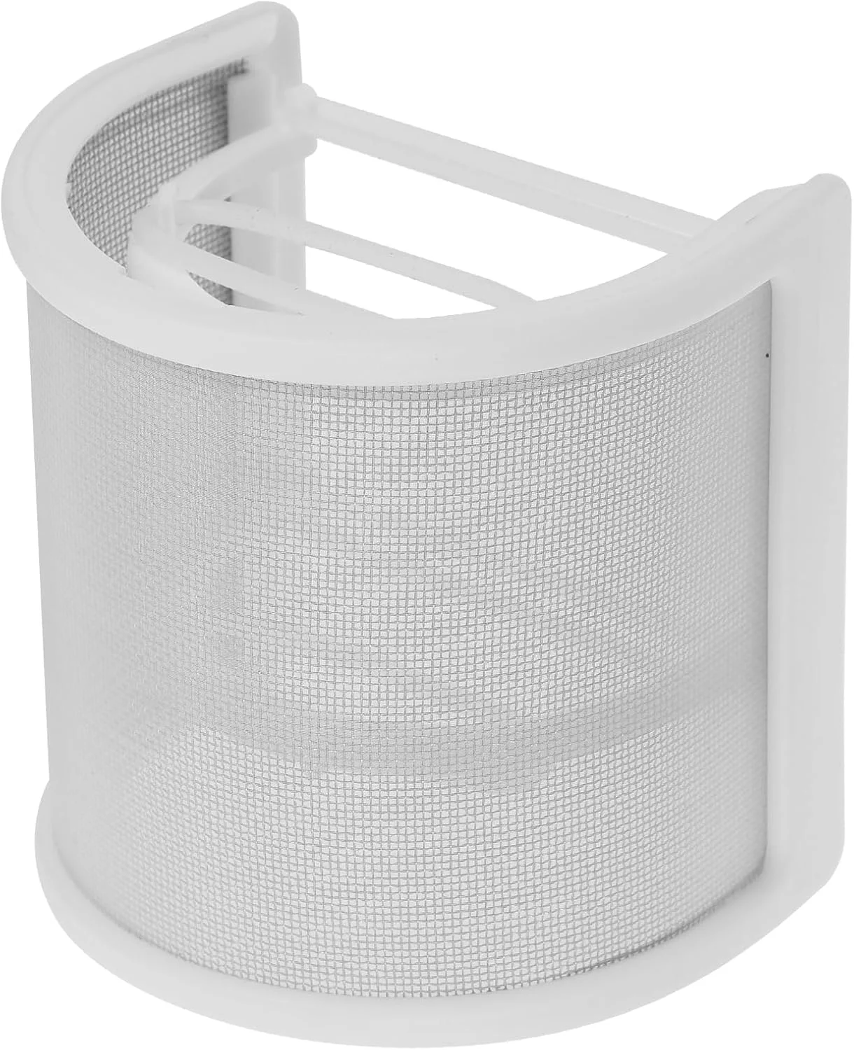 DOITOOL فیلتر پاپ میکروفون U شکل، محافظ پاپ میکروفون برای میکروفون، ضد لایه، فیلتر پاپ پخش، پوشش قابل تنظیم برای استودیو ضبط، فلزی، سفید، دستی